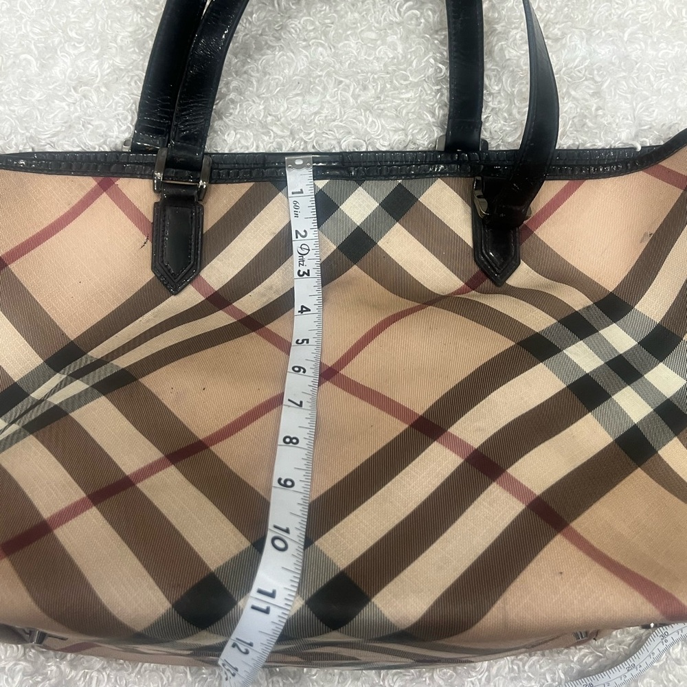 Burberry Nova Check Canvas Coated Tote Bag - Picture 13 of 16